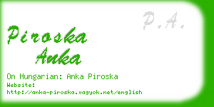 piroska anka business card